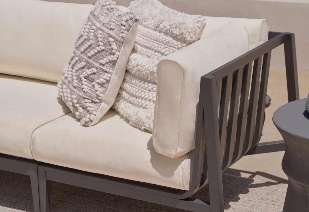 Outer Charcoal Aluminum Outdoor Sofa with Armless Chairs - 6 Seat