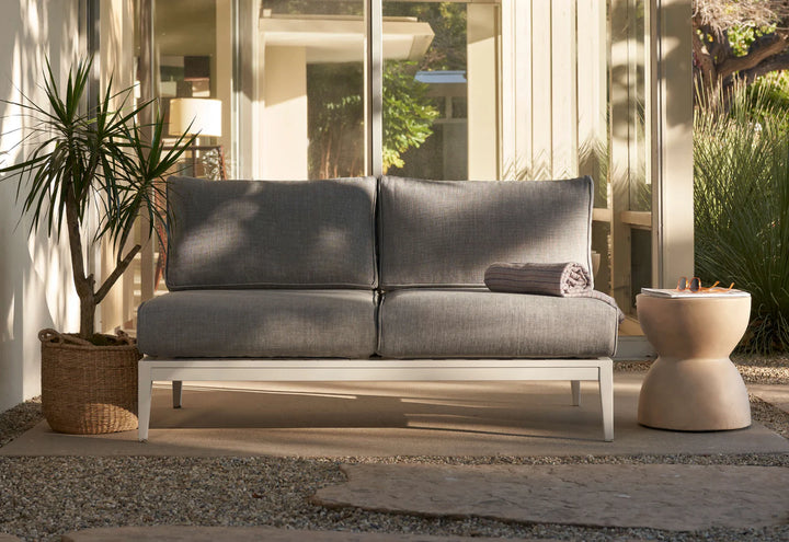 Outer White Aluminum Outdoor Sofa with Armchairs - 6 Seat