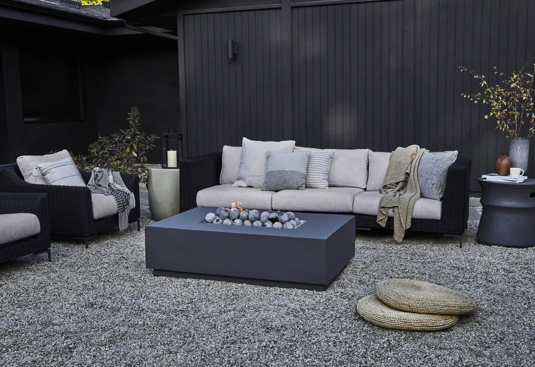 Outer Black Wicker Outdoor 8-Seat U-Sectional