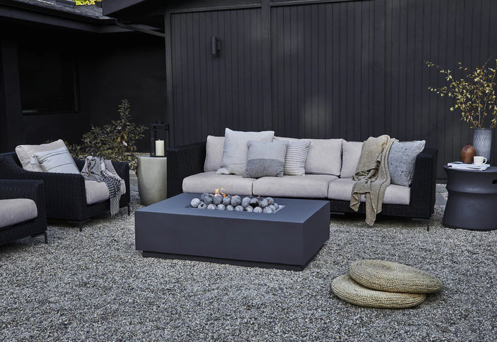 Outer Black Wicker Outdoor 8-Seat U-Sectional