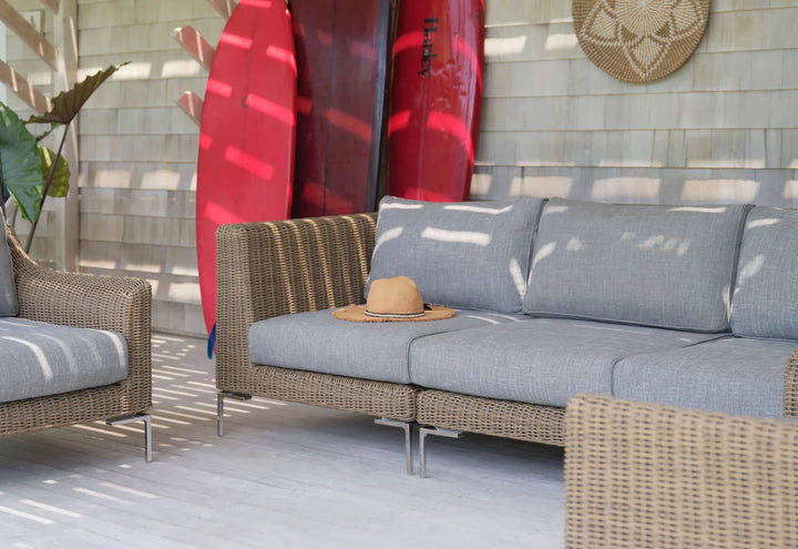 Outer Brown Wicker Outdoor 8-Seat U-Sectional