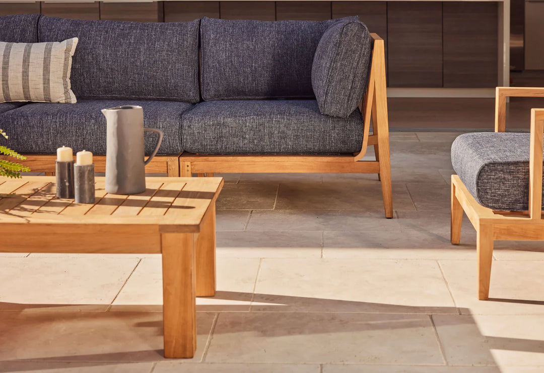 Outer Teak Outdoor Sofa with Armless Chairs - 6 Seat