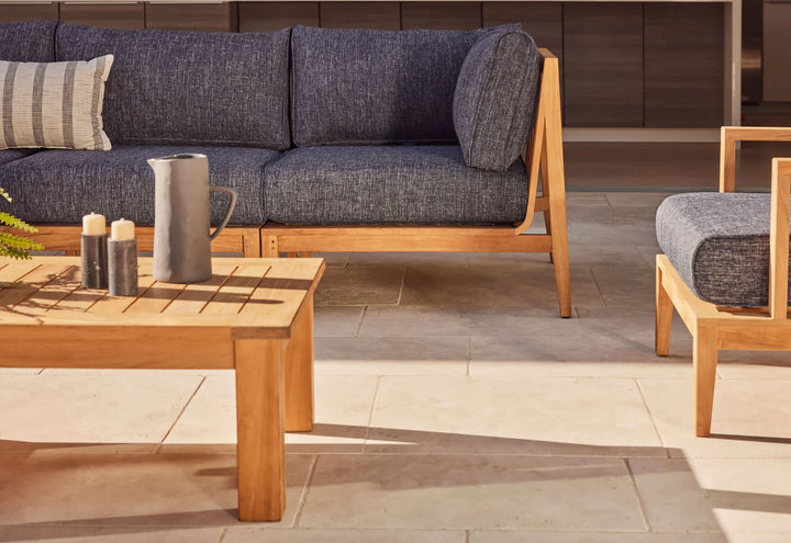 Outer Teak Outdoor Sofa with Armless Chairs - 6 Seat