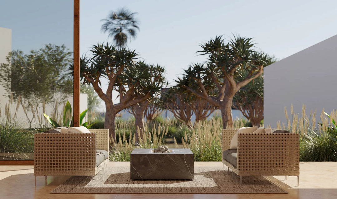 Outer Open Weave Wicker Outdoor 8-Seat U-Sectional