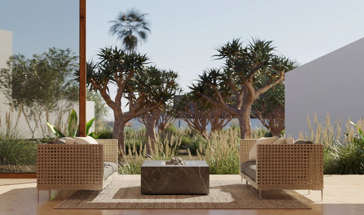 Outer Open Weave Wicker Outdoor 8-Seat U-Sectional