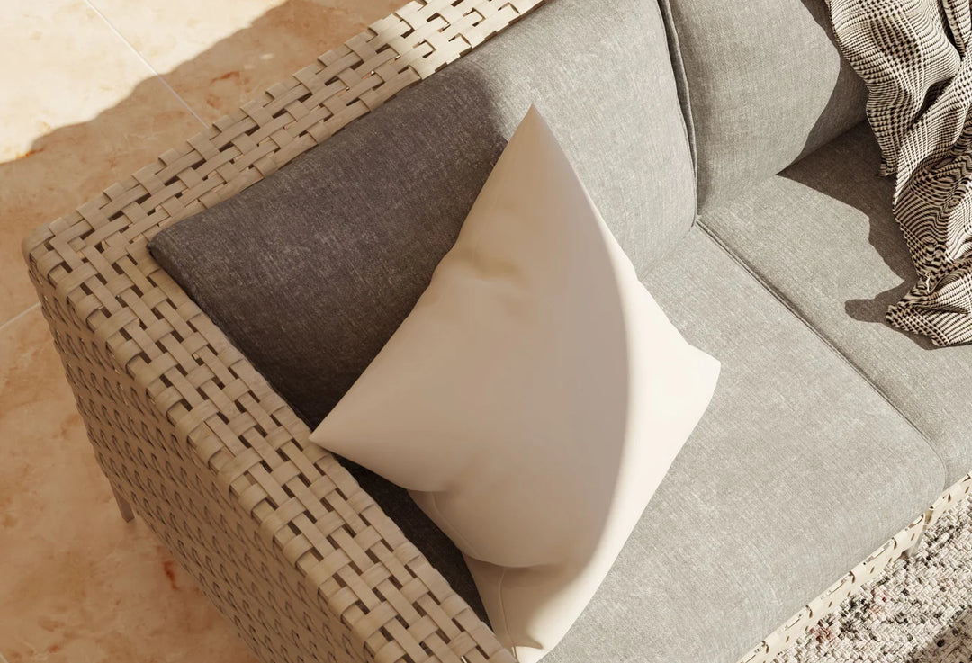 Outer Open Weave Wicker Outdoor 8-Seat U-Sectional