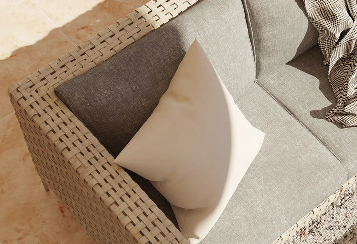 Outer Open Weave Wicker Outdoor 8-Seat U-Sectional