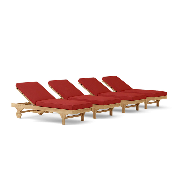 Anderson Teak 4-Piece Capri Sun Lounger Set