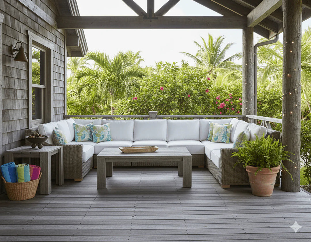 Padma's Plantation Nautilus Outdoor Sectional Set