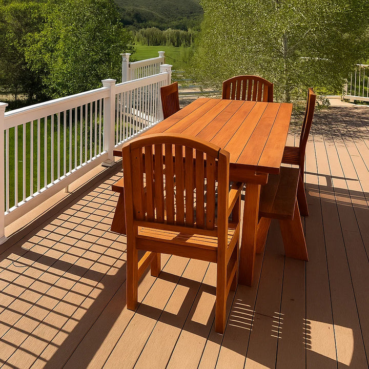 Farmhouse Redwood Dining Table
