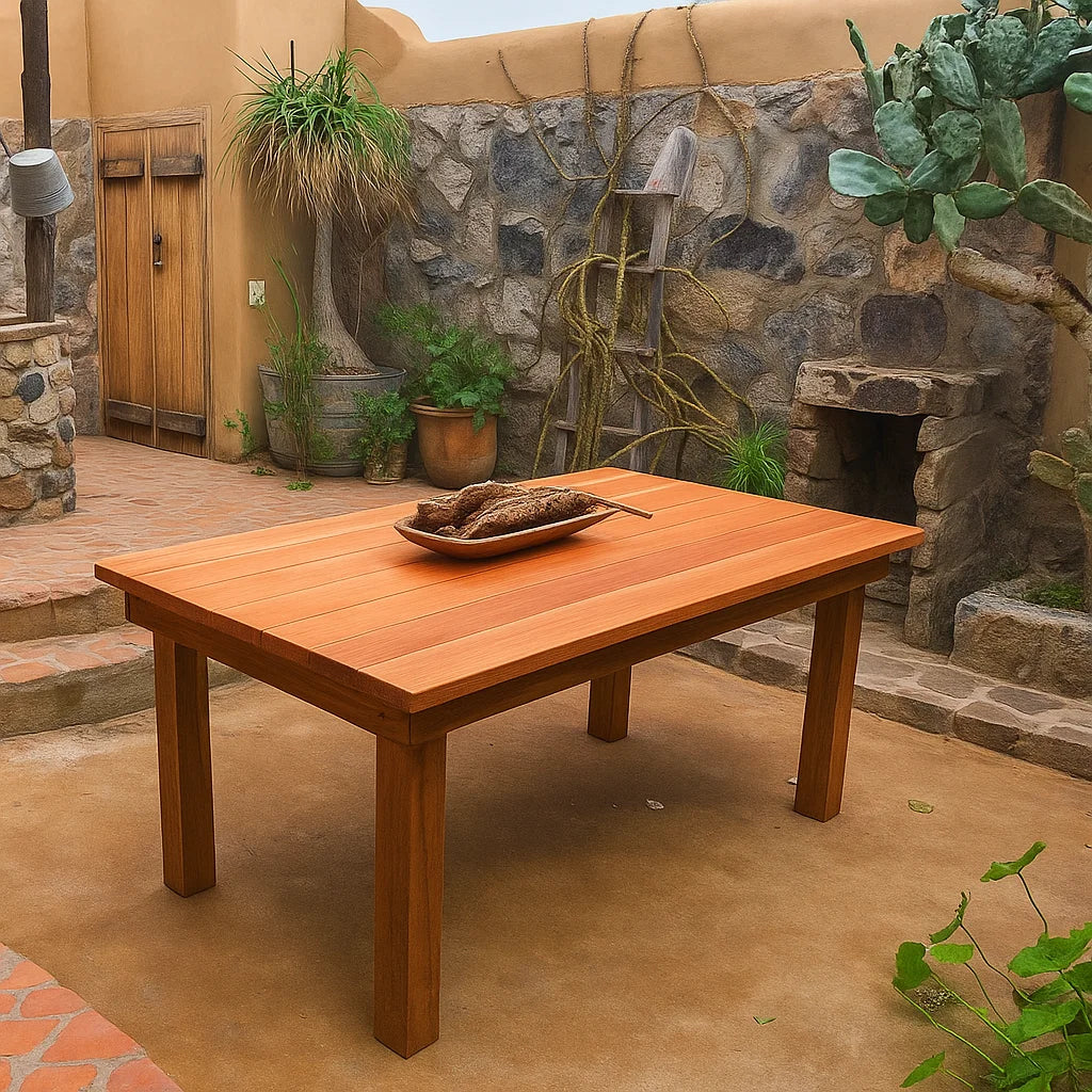 Farmhouse Redwood Dining Table