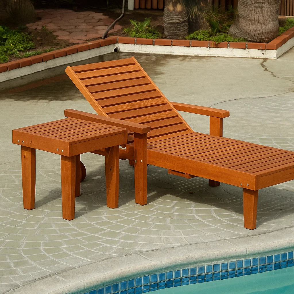 Summer Redwood Chaise Lounge